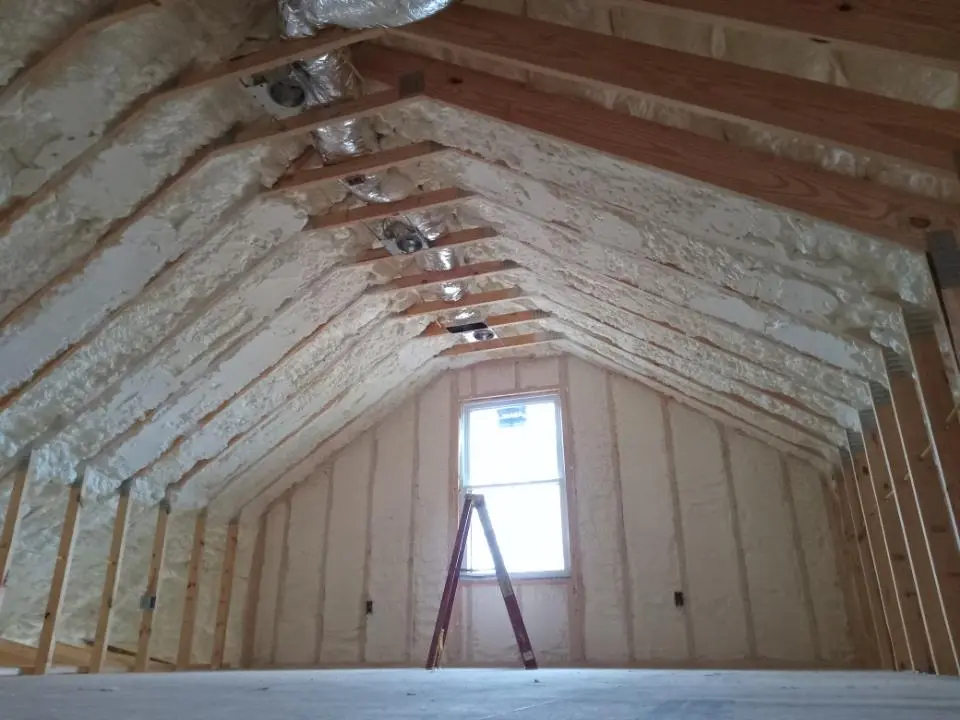 Spray foam roofing application for Crawl Space Insulation project in Duluth